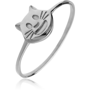 STERLING SILVER 925 RING - CAT FACE