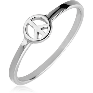 STERLING SILVER 925 RING - PEACE SIGN