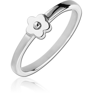 STERLING SILVER 925 RING - SINGLE FLOWER