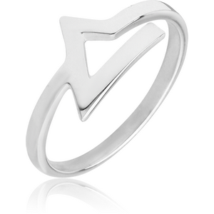 STERLING SILVER 925 RING - OPEN TRIANGLE