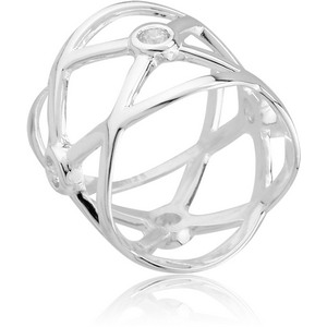 STERLING SILVER 925 JEWELLED RING