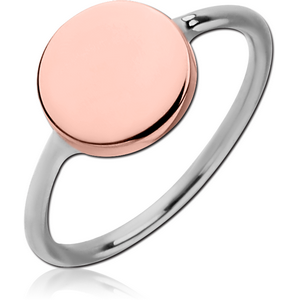 STERLING SILVER 925 TWO TONE RING - CIRCLE