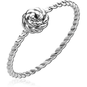 STERLING SILVER 925 RING - ROPE WITH KNOT