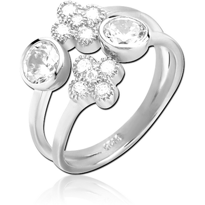 STERLING SILVER 925 JEWELLED RING