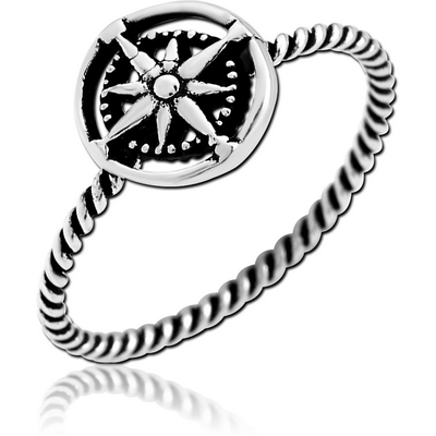 STERLING SILVER 925 RING - COMPASS