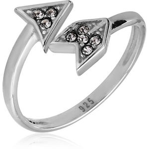 STERLING SILVER 925 JEWELLED TOE RING - ARROW