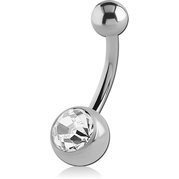 TITANIUM VALUE CRYSTAL JEWELLED NAVEL BANANA