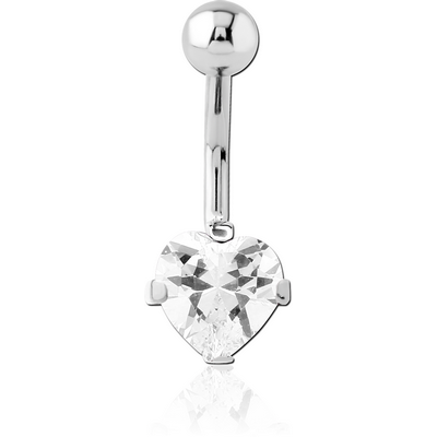 TITANIUM INTERNALLY THREADED PRONG SET JEWELLED NAVEL BANANA