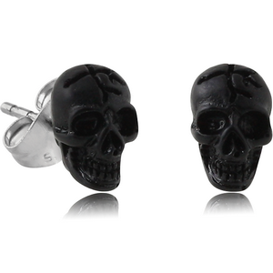 UV ACRYLIC EAR STUDS PAIR - SKULL