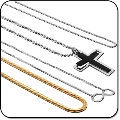 VALUE PACK OF MIX STAINLESS STEEL NECK CHAIN - PACK OF 100 PCS