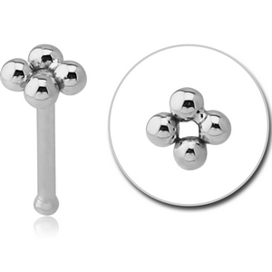 14K WHITE GOLD NOSE BONE - FLOWER