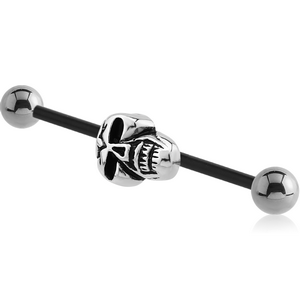 BIOFLEX INDUSTRIAL BARBELL ADJUSTABLE SLIDING CHARM WITH TITANIUM BALLS