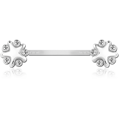 BIOFLEX PUSH FIT JEWELLED NIPPLE BARBELL