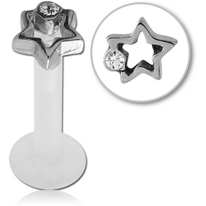 BIOFLEX INTERNAL LABRET WITH JEWELLED SURGICAL STEEL ATTACHMENT