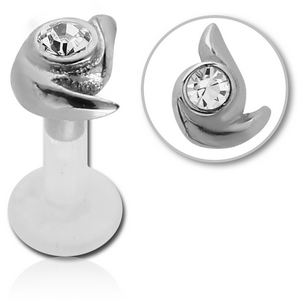 BIOFLEX INTERNAL LABRET WITH JEWELLED SURGICAL STEEL ATTACHMENT