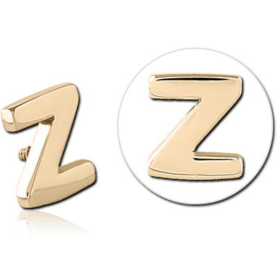 ZIROCN GOLD PVD COATED SURGICAL STEEL MICRO ATTACHMENT FOR 1.2MM INTERNALLY THREADED PINS - Z