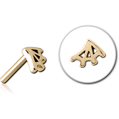 ZIRCON GOLD PVD COATED SURGICAL STEEL THREADLESS ATTACHMENT - WEB